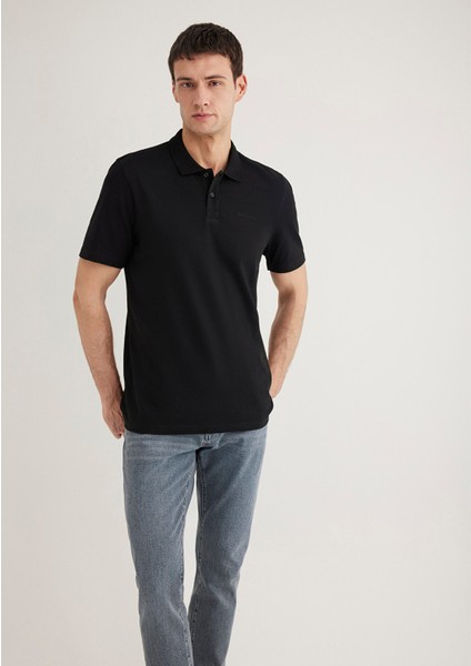 Siyah TENCEL TM Polo Tişört 0611837-900