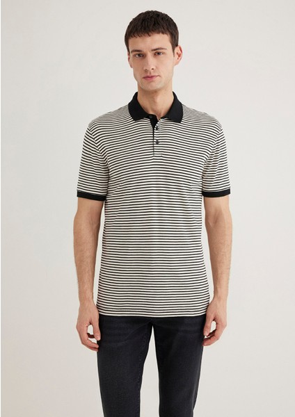 Mavi Black Çizgili Polo Tişört 0611843-70055 modelleri