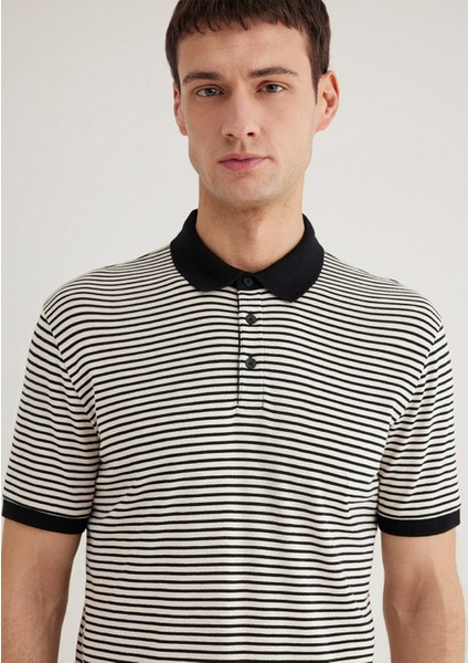 Mavi Black Çizgili Polo Tişört 0611843-70055 indirimleri