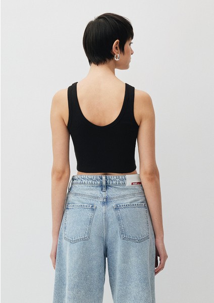 V Yaka Siyah Basic Crop Atlet 1612375-900 indirimleri