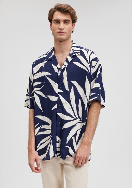 Baskılı Lacivert Gömlek 0210854-84371 fiyatları