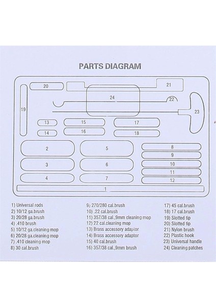 24 Adet Evrensel Av Silah Temizleme Kiti ,tüfek Tabanca Temizleme Seti