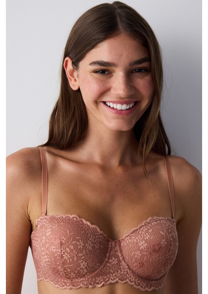 Bloom Lace Dantel Açık Kahverengi Sütyen modelleri