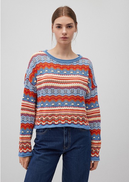 Jakarlı Kırmızı KAZAK1710154-70460 modelleri