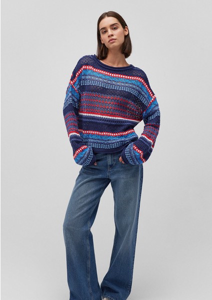 Jakarlı Lacivert Kazak 1710329-70491