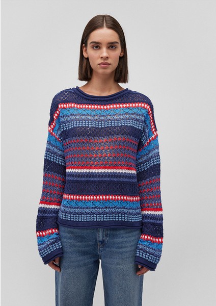 Jakarlı Lacivert Kazak 1710329-70491 modelleri