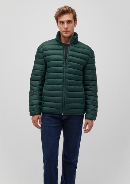 Dik Yaka Yeşil Şişme Mont 0110016-85173 fiyatları