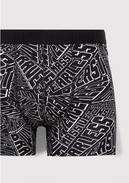 Baskılı Siyah Boxer 0911634-900