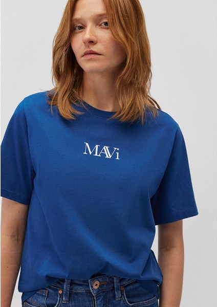 Mavi Logo Baskılı Lacivert Tişört 1611594-82625
