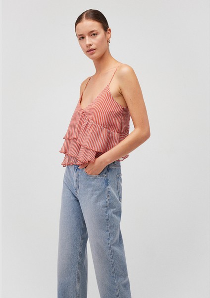 Askılı Fırfırlı Bluz 1210858-88006