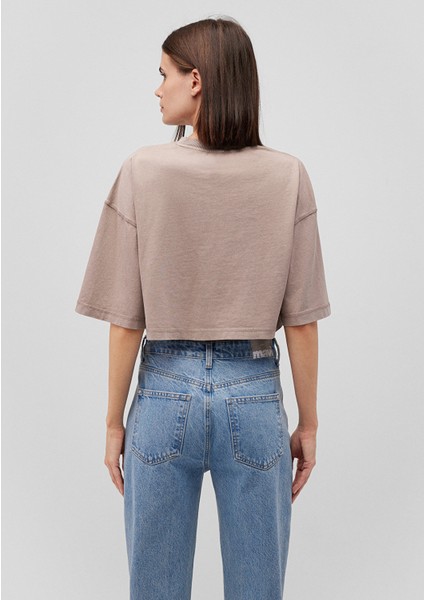 Kahverengi Basic Crop Tişört 1612662-70364 modelleri