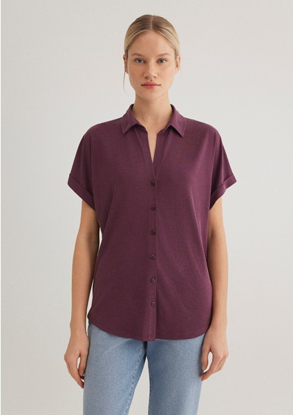 Lux Touch TENCEL TM Mor Modal Gömlek 168081-70664