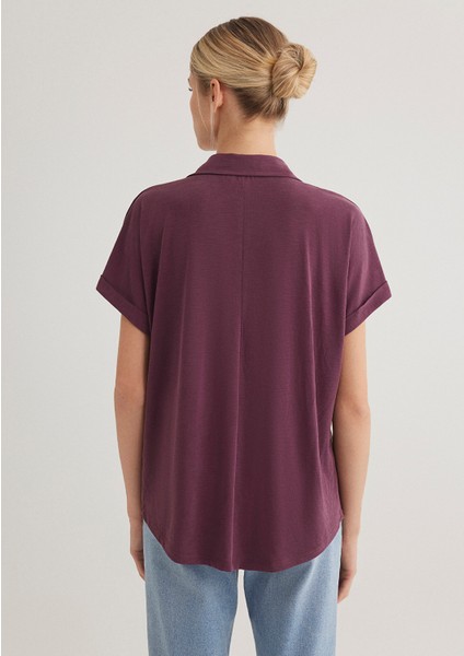 Lux Touch TENCEL TM Mor Modal Gömlek 168081-70664