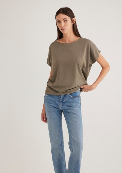Lux Touch TENCEL TM Yeşil Modal Basic Tişört 167245-86961