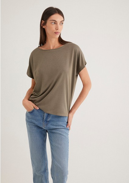 Lux Touch TENCEL TM Yeşil Modal Basic Tişört 167245-86961