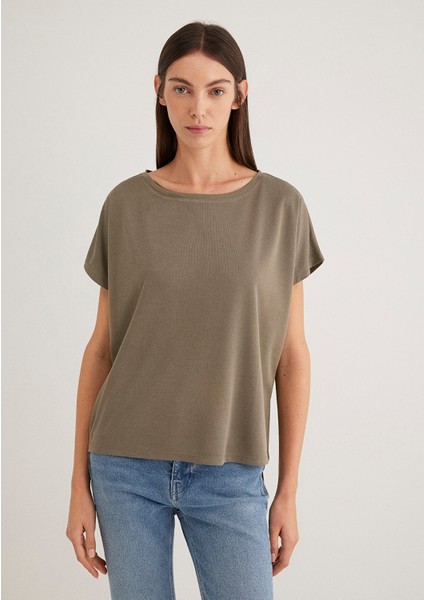 Lux Touch TENCEL TM Yeşil Modal Basic Tişört 167245-86961