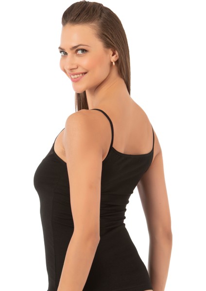 Özkan 20572 6'lı Paket Kadın Pamuklu Tül Detaylı İnce Askılı Atlet modelleri