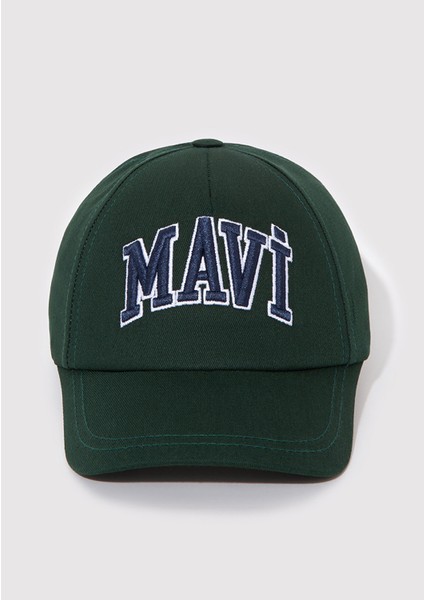 Mavi Logo Baskılı Yeşil Şapka 6910000-81962
