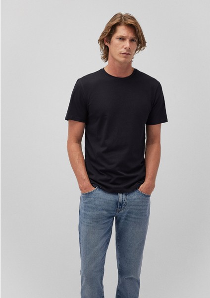 Stretch Siyah Basic Tişört 061747-900