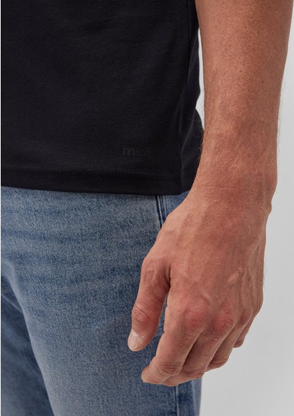 Stretch Siyah Basic Tişört 061747-900