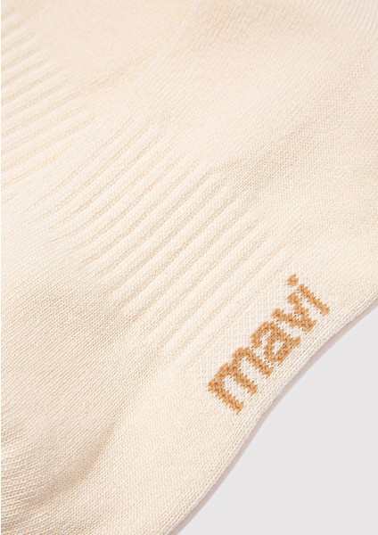 Mavi Logo Baskılı Bej Soket Çorap 0911160-34616 fiyatları