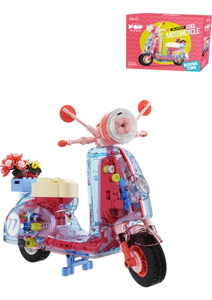 Jaki Maker Pop Süper Havalı Motosiklet -JK8325-3 (552 Parça) Oyuncak Yapım Seti