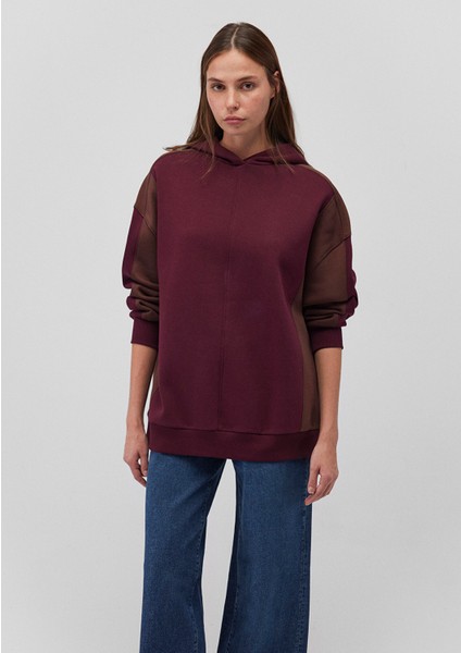 Bisiklet Yaka Bordo Sweatshirt 1S10200-87830