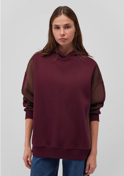 Bisiklet Yaka Bordo Sweatshirt 1S10200-87830