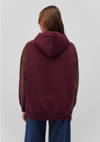 Bisiklet Yaka Bordo Sweatshirt 1S10200-87830