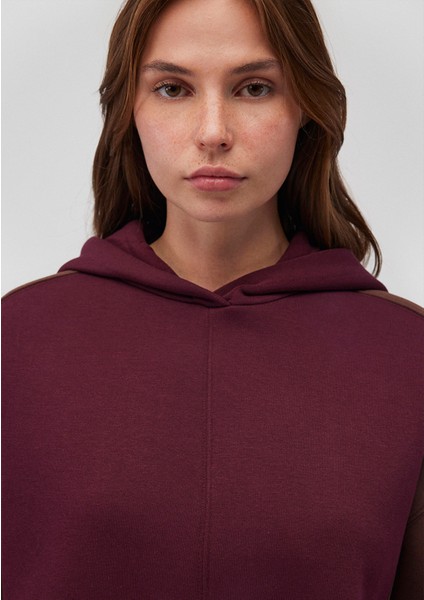 Bisiklet Yaka Bordo Sweatshirt 1S10200-87830