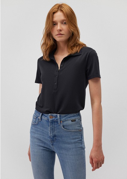 Lux Touch TENCEL TM Siyah Modal Polo Tişört 1612695-900 fiyatları
