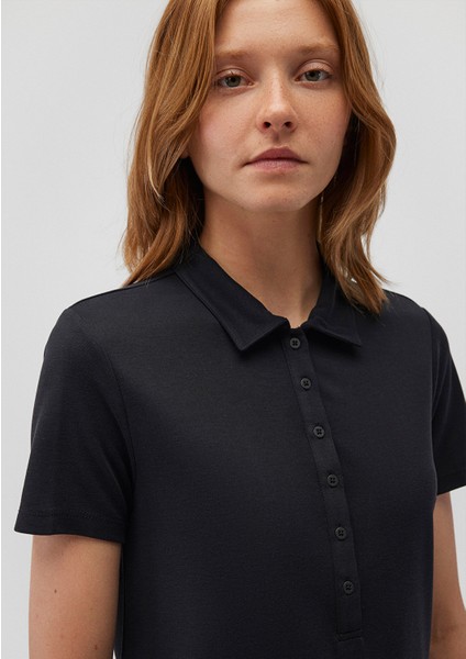 Lux Touch TENCEL TM Siyah Modal Polo Tişört 1612695-900 indirimleri