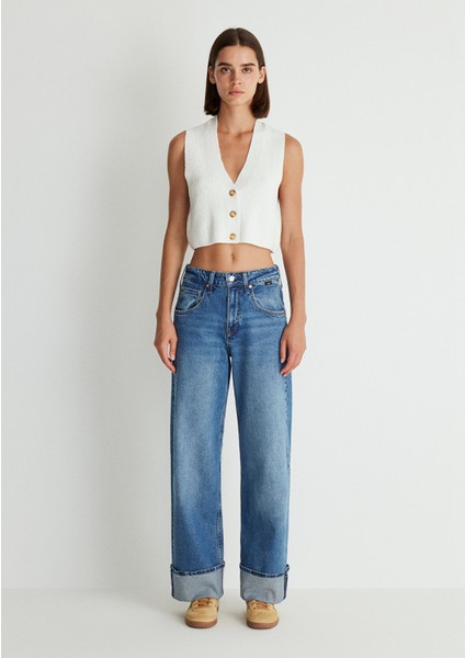 Sandra Classic Denim Vintage Indigo Mavisi Jean PANTOLON1010858-89119 fırsatları