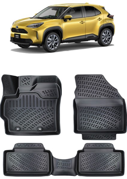 Toyota Yaris  Cross 2022+ 3D Havuzlu Papsas Siyah