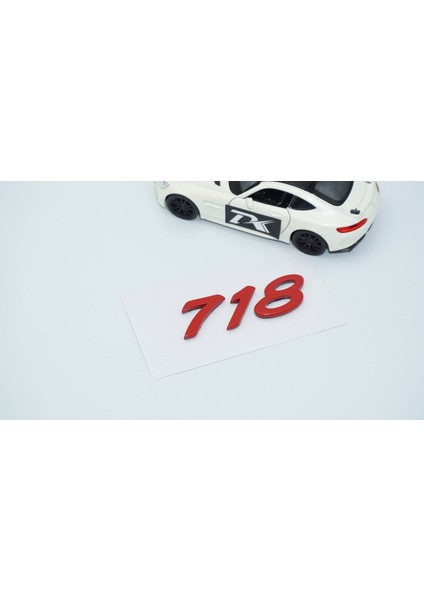 Porsche 718 Bagaj 3M 3D Kırmızı Abs Yazı Logo Amblem fiyatları