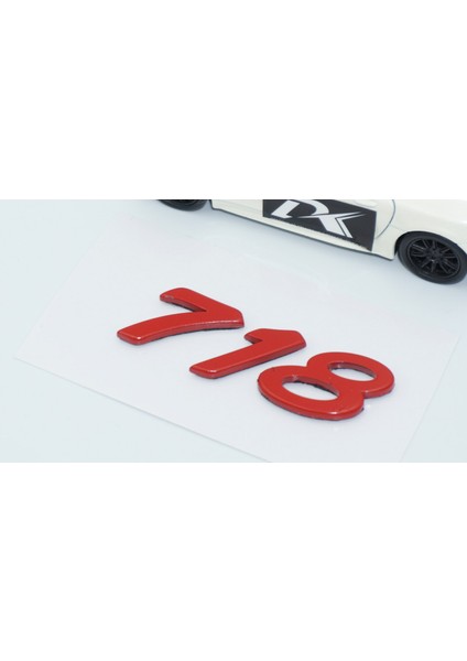 Porsche 718 Bagaj 3M 3D Kırmızı Abs Yazı Logo Amblem modelleri