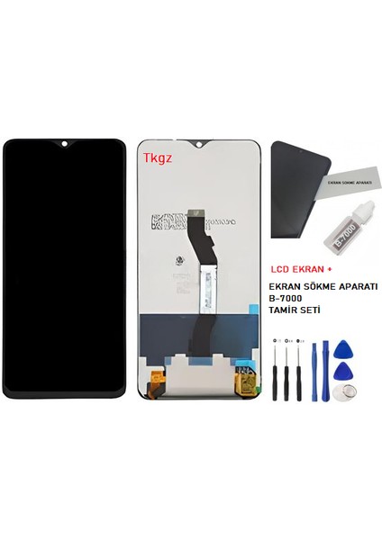 Xiaomi Redmi Note 8 Pro LCD Ekran Dokunmatik Orijinal Kalite + B-7000 + Tamir Seti