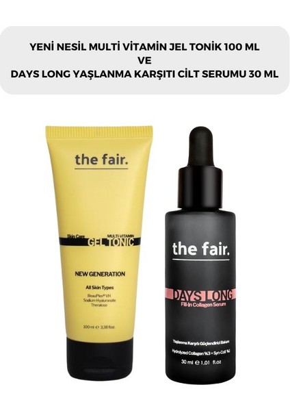 The Fair. Multi Vitamin Jel Tonik 100 ml ve Cilt Serumu 30 ml