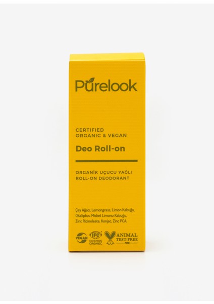 Organik ve Vegan Sertifikalı Kadın ve Erkek Için Doğal Roll On Deodorant 50ML.