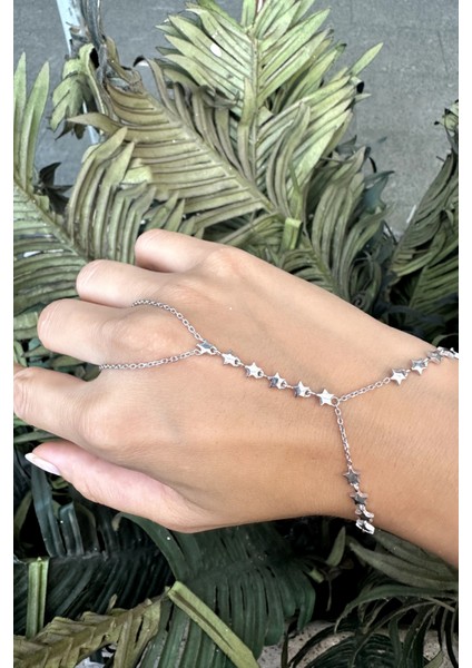 925 Ayar Rodyum Kaplamalı ,yıldız Tasarım Gümüş Şahmeran