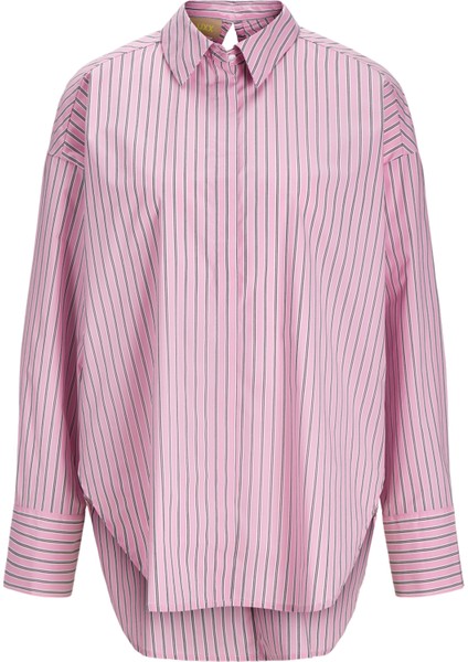 Kadin Sirt Dekolteli Çizgili Gömlek - Magna indirimleri