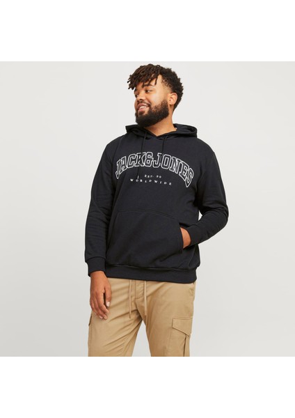 Jack & Jones Büyük Beden Logo Baskili Sweatshirt - Caleb