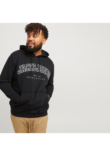 Jack & Jones Büyük Beden Logo Baskili Sweatshirt - Caleb