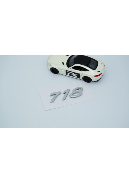 Porsche 718 Bagaj 3M 3D Gri Abs Yazı Logo Amblem fiyatları