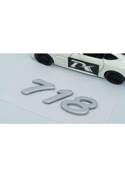 Porsche 718 Bagaj 3M 3D Gri Abs Yazı Logo Amblem modelleri