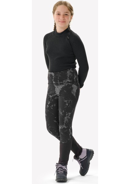 Quechua Çocuk Sıcak Tutan Outdoor Tayt - Siyah - 7/15 Yaş - SH100