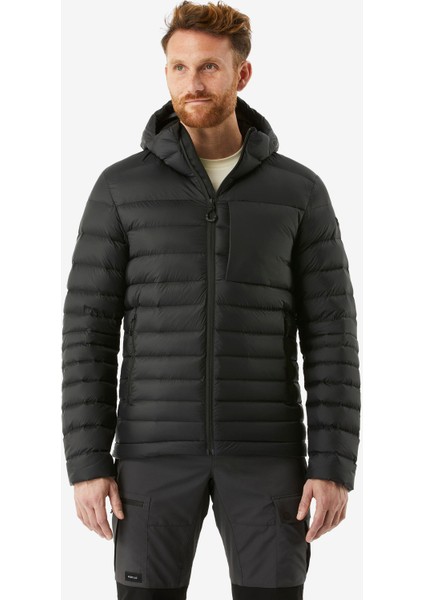 Forclaz Erkek Outdoor Kuş Tüyü Şişme Mont - Kapüşonlu - Siyah - MT500 - -10 °C