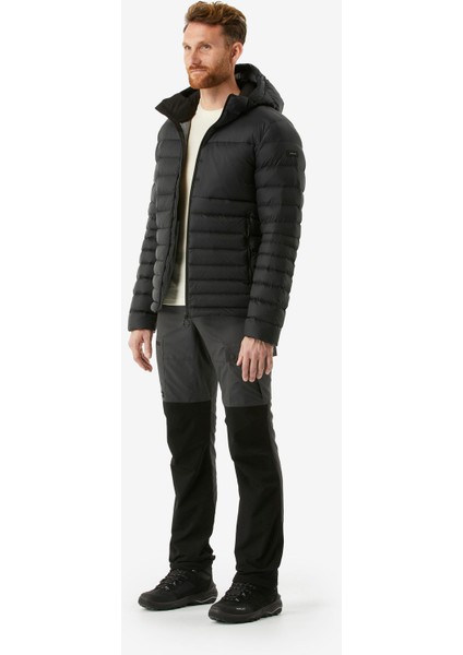 Forclaz Erkek Outdoor Kuş Tüyü Şişme Mont - Kapüşonlu - Siyah - MT500 - -10 °C