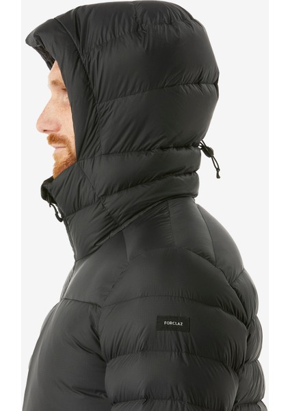 Forclaz Erkek Outdoor Kuş Tüyü Şişme Mont - Kapüşonlu - Siyah - MT500 - -10 °C