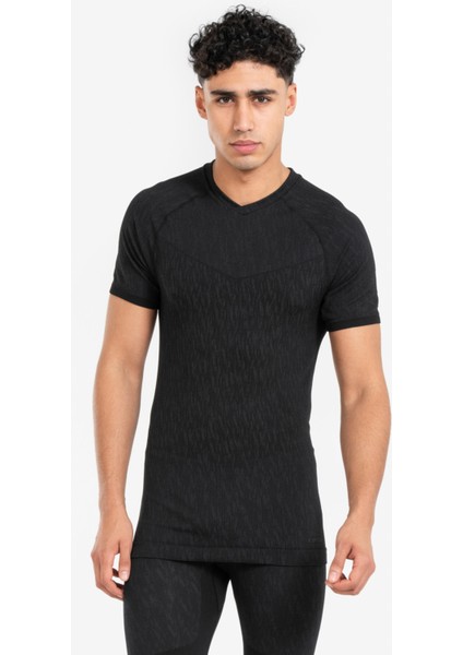 Kipsta Yetişkin Kısa Kollu Termal Üst İçlik - Siyah - Keepdry